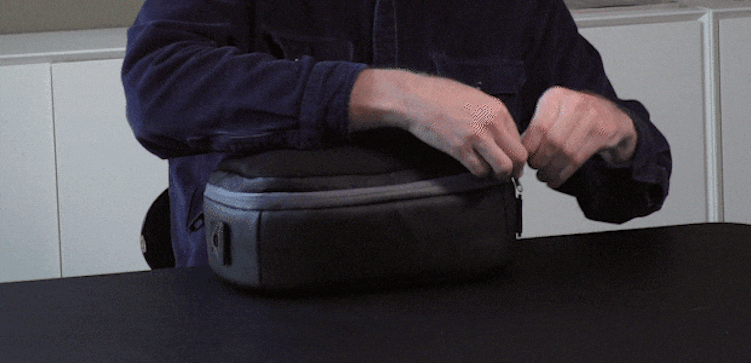 Kamerarygsæk til fotografen.